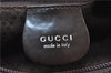 Authentic GUCCI Vintage Bamboo 2Way Shoulder Hand Bag Nylon Leather Brown 6904E