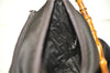 Authentic GUCCI Vintage Bamboo 2Way Shoulder Hand Bag Nylon Leather Brown 6904E
