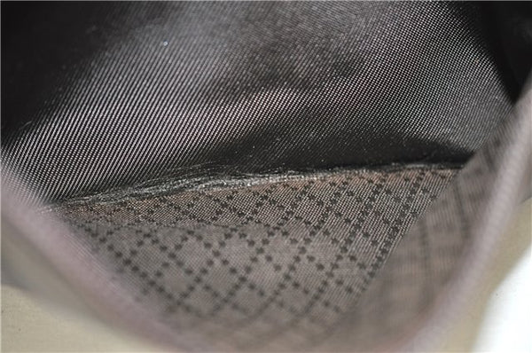 Authentic GUCCI Vintage Bamboo 2Way Shoulder Hand Bag Nylon Leather Brown 6904E