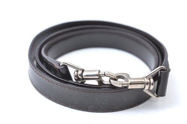 Authentic GUCCI Vintage Bamboo 2Way Shoulder Hand Bag Nylon Leather Brown 6904E