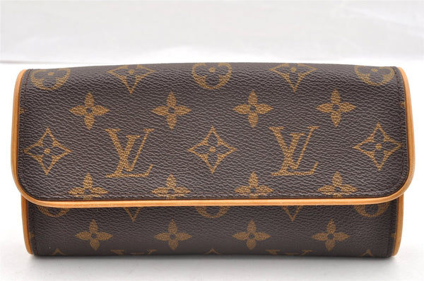 Authentic Louis Vuitton Monogram Pochette Twin PM Shoulder Bag M51854 LV 6904I