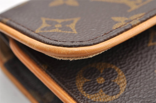 Authentic Louis Vuitton Monogram Pochette Twin PM Shoulder Bag M51854 LV 6904I