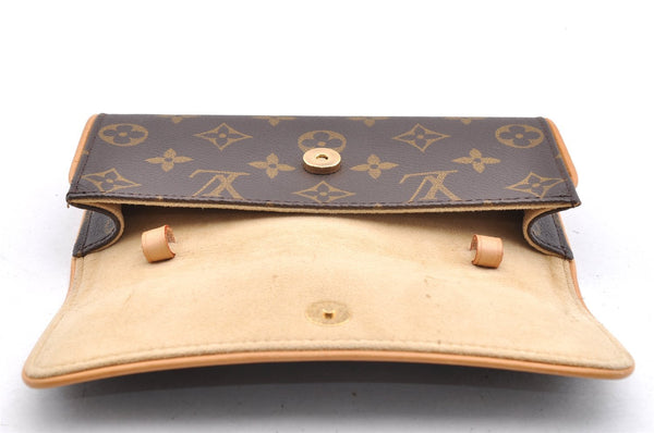 Authentic Louis Vuitton Monogram Pochette Twin PM Shoulder Bag M51854 LV 6904I