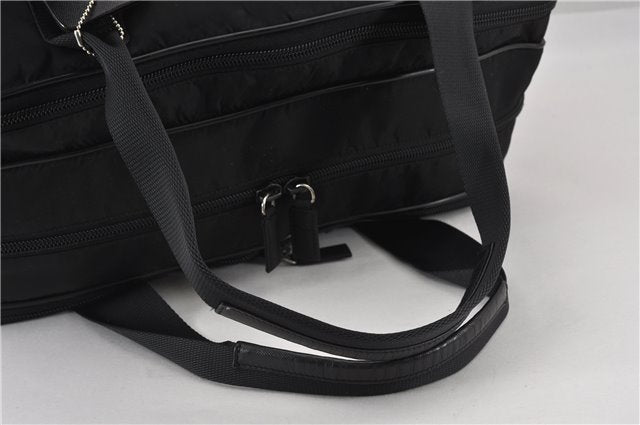 Authentic PRADA Nylon Tessuto 2Way Shoulder Boston Bag Black 6905F