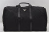 Authentic PRADA Vintage Nylon Tessuto Leather 2Way Travel Boston Bag Black 6905I