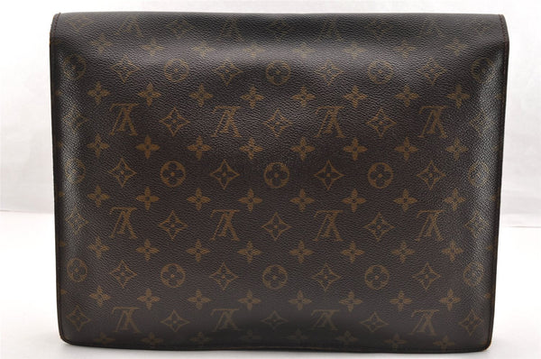 Authentic Louis Vuitton Monogram Porte Documents Senateur M53335 Briefcase 6906I