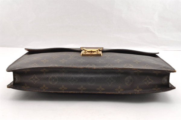 Authentic Louis Vuitton Monogram Porte Documents Senateur M53335 Briefcase 6906I