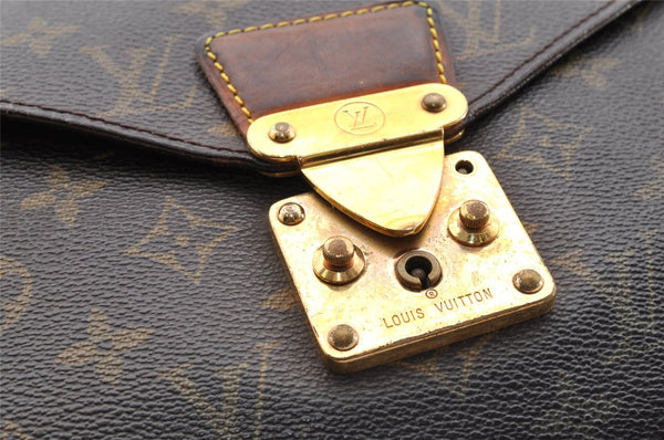 Authentic Louis Vuitton Monogram Porte Documents Senateur M53335 Briefcase 6906I