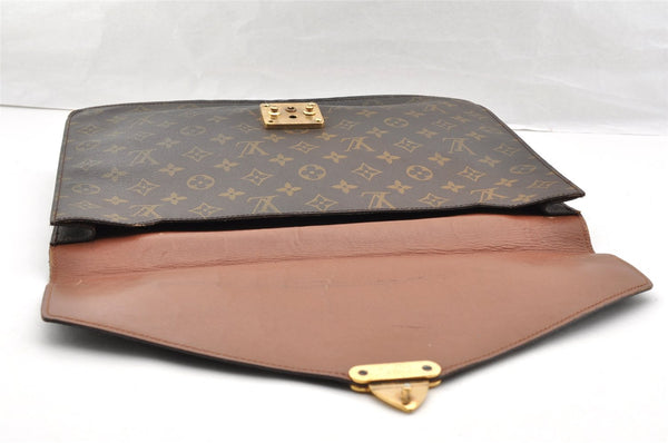 Authentic Louis Vuitton Monogram Porte Documents Senateur M53335 Briefcase 6906I