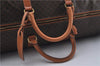 Authentic CELINE Macadam Blason Travel Boston Bag Leather Brown 6907D