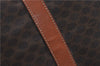 Authentic CELINE Macadam Blason Travel Boston Bag Leather Brown 6907D