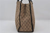 Authentic GUCCI Vintage Bamboo Hand Bag GG Canvas Leather 0021010 Brown 6907E