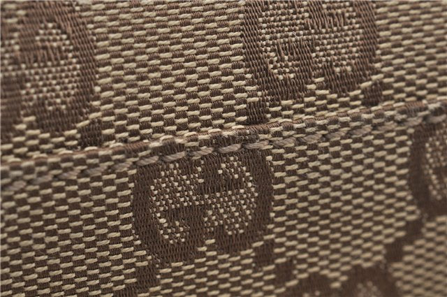 Authentic GUCCI Vintage Bamboo Hand Bag GG Canvas Leather 0021010 Brown 6907E