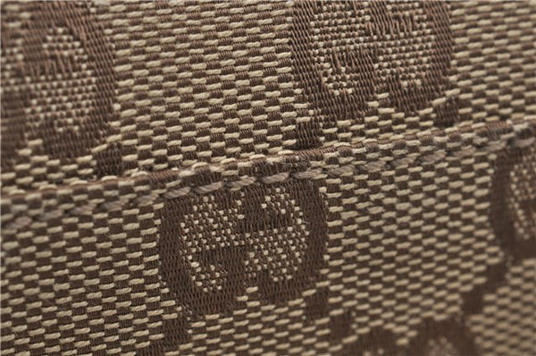 Authentic GUCCI Vintage Bamboo Hand Bag GG Canvas Leather 0021010 Brown 6907E