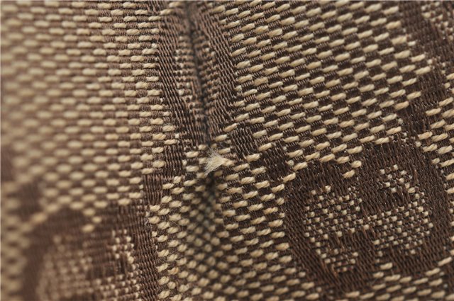 Authentic GUCCI Vintage Bamboo Hand Bag GG Canvas Leather 0021010 Brown 6907E