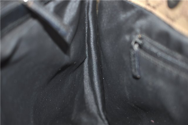 Authentic GUCCI Vintage Bamboo Hand Bag GG Canvas Leather 0021010 Brown 6907E