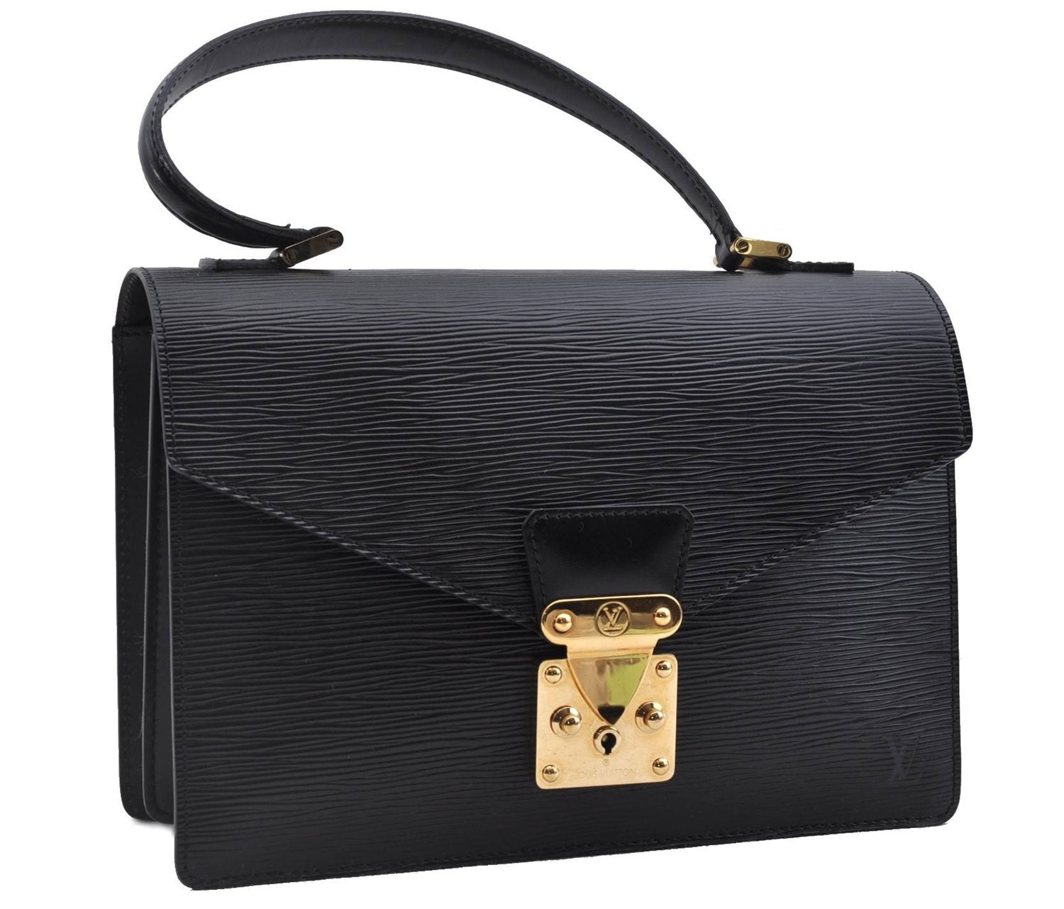 Authentic LOUIS VUITTON Epi Concorde Hand Bag Black M52132 LV 6908C