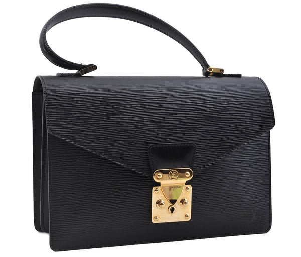 Authentic LOUIS VUITTON Epi Concorde Hand Bag Black M52132 LV 6908C
