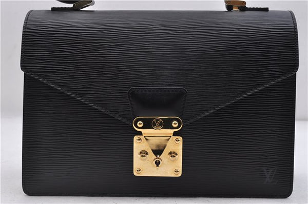 Authentic LOUIS VUITTON Epi Concorde Hand Bag Black M52132 LV 6908C