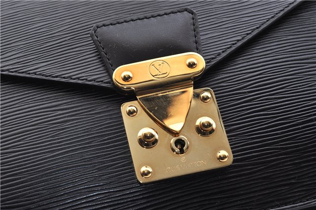 Authentic LOUIS VUITTON Epi Concorde Hand Bag Black M52132 LV 6908C