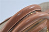 Authentic CELINE Macadam Blason Pattern Hand Boston Bag PVC Leather Beige 6908D