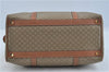 Authentic CELINE Macadam Blason Pattern Hand Boston Bag PVC Leather Beige 6908D