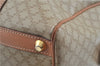 Authentic CELINE Macadam Blason Pattern Hand Boston Bag PVC Leather Beige 6908D
