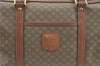 Authentic CELINE Macadam Blason Pattern Hand Boston Bag PVC Leather Beige 6908D