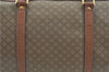 Authentic CELINE Macadam Blason Pattern Hand Boston Bag PVC Leather Beige 6908D