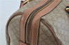 Authentic CELINE Macadam Blason Pattern Hand Boston Bag PVC Leather Beige 6908D