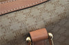 Authentic CELINE Macadam Blason Pattern Hand Boston Bag PVC Leather Beige 6908D