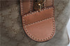 Authentic CELINE Macadam Blason Pattern Hand Boston Bag PVC Leather Beige 6908D