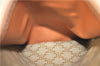 Authentic CELINE Macadam Blason Pattern Hand Boston Bag PVC Leather Beige 6908D