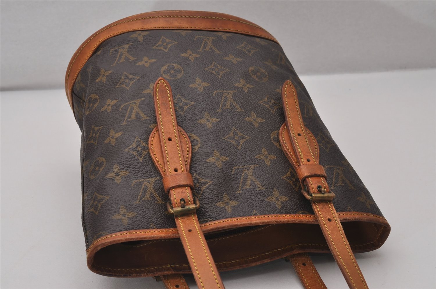 Authentic Louis Vuitton Monogram Bucket PM Shoulder Tote Bag Old Model LV 6908I