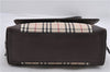 Auth BURBERRY Vintage Nova Check Canvas Leather Shoulder Cross Bag Beige 6909D