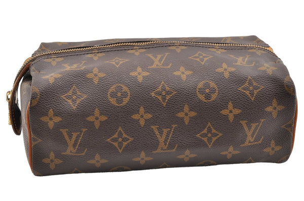 Authentic Louis Vuitton Monogram Trousse Patte Pression Pouch M47636 Junk 6909I