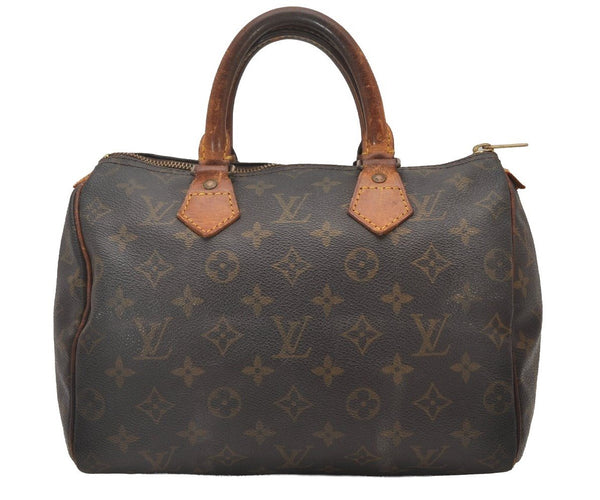 Authentic Louis Vuitton Monogram Speedy 25 Boston Hand Bag Old Model LV 6911I