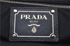 Authentic PRADA Nylon Tessuto Saffiano Leather Shoulder Tote Bag Black 6912F