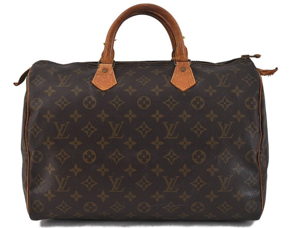 Authentic LOUIS VUITTON Monogram Speedy 35 Hand Bag M41524 LV 6913C