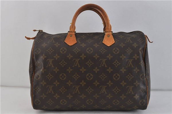 Authentic LOUIS VUITTON Monogram Speedy 35 Hand Bag M41524 LV 6913C