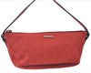 Authentic GUCCI Vintage Hand Bag Pouch Purse GG Canvas Leather 07198 Red 6913E