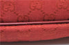 Authentic GUCCI Vintage Hand Bag Pouch Purse GG Canvas Leather 07198 Red 6913E