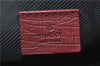 Authentic GUCCI Vintage Hand Bag Pouch Purse GG Canvas Leather 07198 Red 6913E