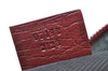 Authentic GUCCI Vintage Hand Bag Pouch Purse GG Canvas Leather 07198 Red 6913E