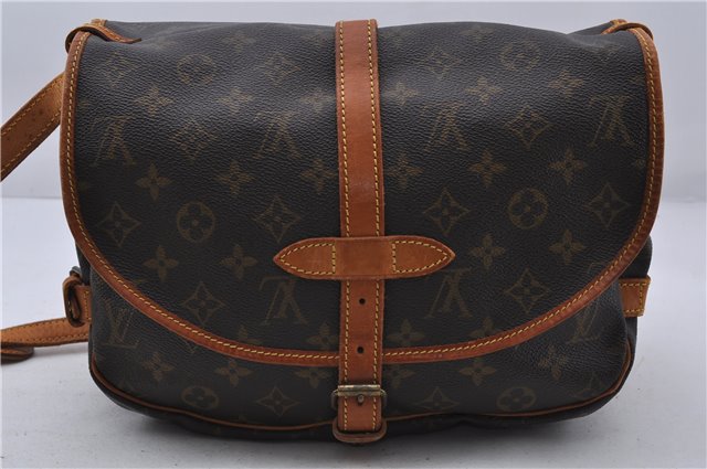 Auth LOUIS VUITTON Monogram Saumur 30 Shoulder Cross Body Bag M42256 LV 6914C