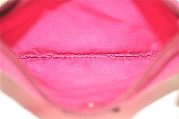 Authentic PRADA Nylon Leather Pouch Purse Pink 6914D