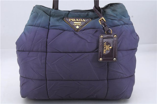 Authentic PRADA CRISPY Nylon Enamel 2Way Shoulder Hand Bag BN1596 Purple 6915D