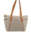 Authentic Louis Vuitton Damier Azur Totally PM Tote Bag White N41280 LV 6915I
