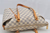 Authentic Louis Vuitton Damier Azur Totally PM Tote Bag White N41280 LV 6915I