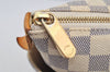 Authentic Louis Vuitton Damier Azur Totally PM Tote Bag White N41280 LV 6915I